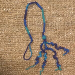 Blue and green cat toy